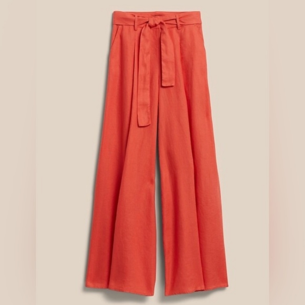 Banana Republic Ultra Wide Leg Linen Pants - Picture 3 of 6
